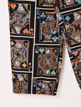 【2色展開】Meridian トランプ柄 ゴブラン織り コクーンパンツ