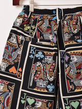 【2色展開】Meridian トランプ柄 ゴブラン織り コクーンパンツ