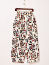 【2色展開】Meridian トランプ柄 ゴブラン織り コクーンパンツ