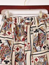 【2色展開】Meridian トランプ柄 ゴブラン織り コクーンパンツ