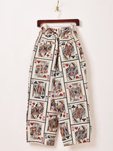 【2色展開】Meridian トランプ柄 ゴブラン織り コクーンパンツ