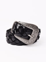 【4色展開】レザー メッシュ ウエスタンベルト