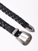 【4色展開】レザー メッシュ ウエスタンベルト