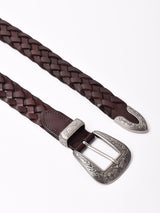 【4色展開】レザー メッシュ ウエスタンベルト