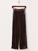 【3色展開】Meridian ライン入り ベロア トラックパンツ