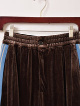 【3色展開】Meridian ライン入り ベロア トラックパンツ