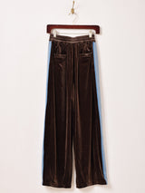 【3色展開】Meridian ライン入り ベロア トラックパンツ