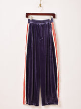 【3色展開】Meridian ライン入り ベロア トラックパンツ