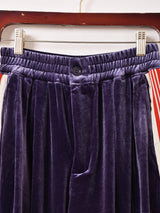 【3色展開】Meridian ライン入り ベロア トラックパンツ