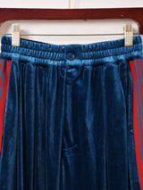 【3色展開】Meridian ライン入り ベロア トラックパンツ