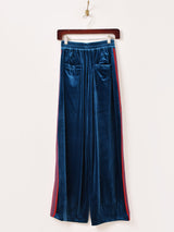 【3色展開】Meridian ライン入り ベロア トラックパンツ