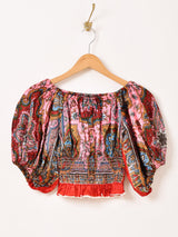 ペイズリー柄 チュニックブラウス