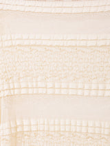 【2色展開】Meridian 長袖 タートルネック フリルスリーブ レースカットソー