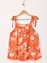 【2色展開】Meridian 花柄 シアー キャミソール