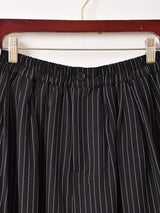 【2色展開】Meridian ピンストライプ柄 バルーンパンツ