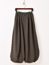 【2色展開】Meridian チェック柄 バルーンパンツ