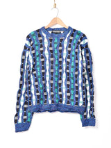 総柄 3Dセーター