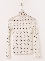 【3色展開】Meridian ドット柄 長袖 シアーカットソー