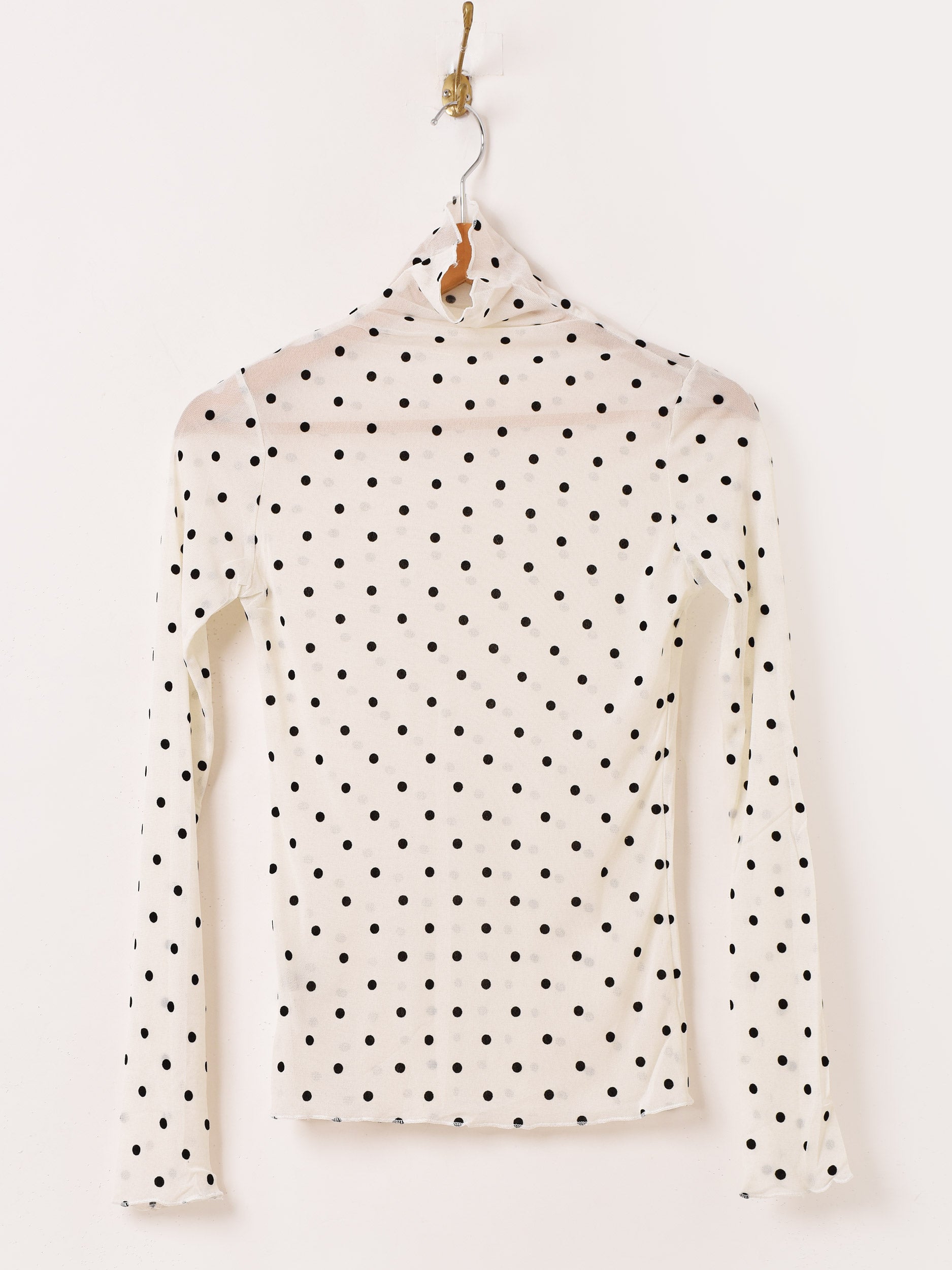 3色展開】Meridian ドット柄 長袖 シアーカットソー – 古着屋Top of
