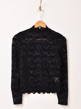 【3色展開】Meridian ベロアレース 長袖カットソー