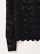 【3色展開】Meridian ベロアレース 長袖カットソー