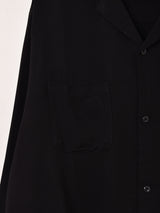 【3色展開】Trombones レーヨン 長袖 オープンカラーシャツ
