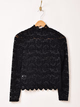 【3色展開】Meridian ベロアレース 長袖カットソー