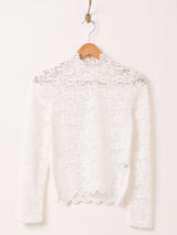 【3色展開】Meridian ベロアレース 長袖カットソー