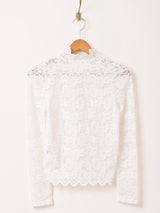 【3色展開】Meridian ベロアレース 長袖カットソー