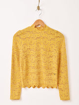 【3色展開】Meridian ベロアレース 長袖カットソー