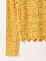 【3色展開】Meridian ベロアレース 長袖カットソー