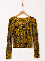 Meridian ドット柄 長袖 シアーカットソー