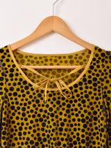 Meridian ドット柄 長袖 シアーカットソー