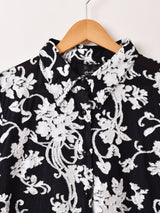 【2色展開】Meridian ベロア シアー 長袖ブラウス