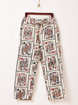 Backers トランプ柄 ゴブラン織り イージーパンツ