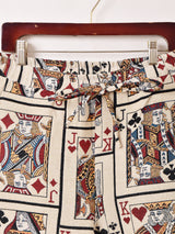 Backers トランプ柄 ゴブラン織り イージーパンツ