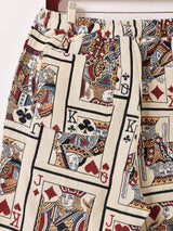 Backers トランプ柄 ゴブラン織り イージーパンツ