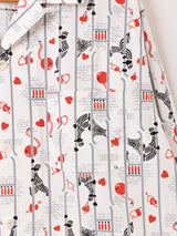 Backers 総柄 長袖 オープンカラーシャツ