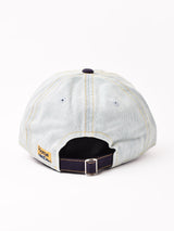 刺繍入り 2トーン デニム キャップ