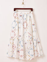 Emerald Motel フラワー ハンカチ刺繍 スカート