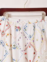 Emerald Motel フラワー ハンカチ刺繍 スカート