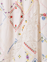 Emerald Motel フラワー ハンカチ刺繍 スカート