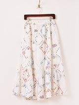 Emerald Motel フラワー ハンカチ刺繍 スカート