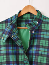 【2色展開】Elcamino チェック柄 フェイクスエード ショートブルゾン