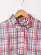 【2色展開】Elcamino チェック柄 フェイクスエード ショートブルゾン