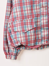 【2色展開】Elcamino チェック柄 フェイクスエード ショートブルゾン