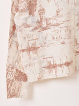 【4色展開】Elcamino 総柄 アソートプリント カーディガン