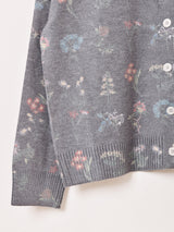 【4色展開】Meridian 総柄 アソートプリント カーディガン