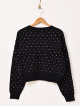 【2色展開】Meridian フラワー ビーズ刺繍 カーディガン