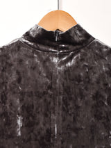 【2色展開】Meridian ハイネック ベロア ノースリーブワンピース